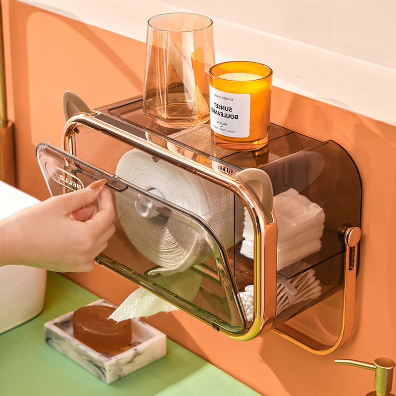 Višenamjenski držač toaletnog papira Vodootporna kutija za maramice Zidni stalak za držač toaletnog papira Luksuzni kupaonski dodaci