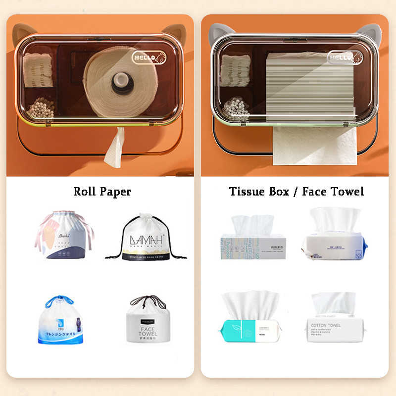 Višenamjenski držač toaletnog papira Vodootporna kutija za maramice Zidni stalak za držač toaletnog papira Luksuzni kupaonski dodaci