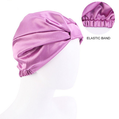 1 KOM Satenska svilena salonska kapa za kosu Ženska kapa za tuširanje za spavanje Ručnik za kupanje Suši kosu Brza elastična njega kose Šešir za glavu Omotajte šešir Pokrivalo za glavu