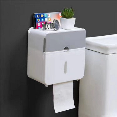 Držač toaletnog papira Vodootporna zidna polica Ladica za toaletni papir Rola držača papirnatih ručnika Kutija Cijev Kutija za pohranu Ladica