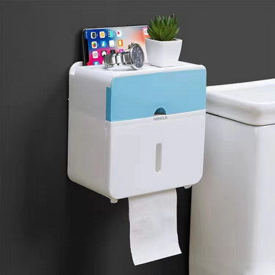 Držač toaletnog papira Vodootporna zidna polica Ladica za toaletni papir Rola držača papirnatih ručnika Kutija Cijev Kutija za pohranu Ladica