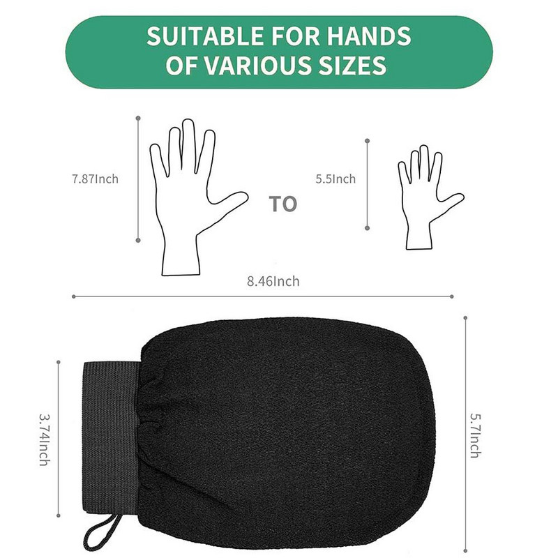 Originali Kessa Hammam šveitimo pirštinė moterims šveitimo rankšluostis dvipusis SPA šveitimo rankšluostis negyvos odos pašalinimui