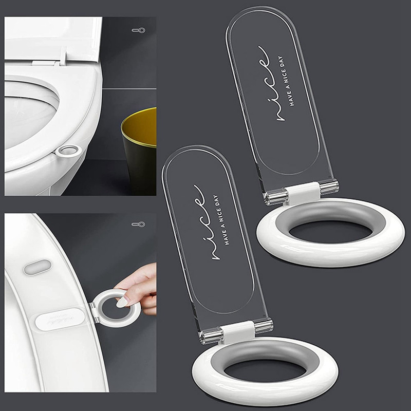 2 KOM Podizač poklopca WC školjke, Podizač WC sjedala Podizač ručke WC sjedala Podizač poklopca WC školjke, izbjegavajte dodirivanje