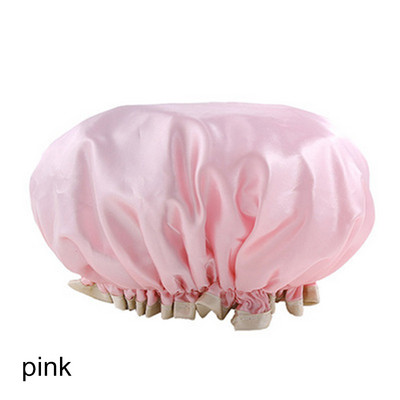 1gab Skaistas Biezas Sieviešu dušas Cepures Satīna Cepures Matu Pārklājums Ūdensnecaurlaidīgs Peldcepures Dušas Cepures Vannas istabas Produkti Izturīgi
