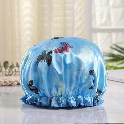 1gab Skaistas Biezas Sieviešu dušas Cepures Satīna Cepures Matu Pārklājums Ūdensnecaurlaidīgs Peldcepures Dušas Cepures Vannas istabas Produkti Izturīgi