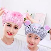 1 kom. Crtana debela vodootporna kapa za kupanje Dvoslojna navlaka za kosu za tuširanje Dječji pribor Kapa za tuširanje Kapa za kupanje Šešir za djecu