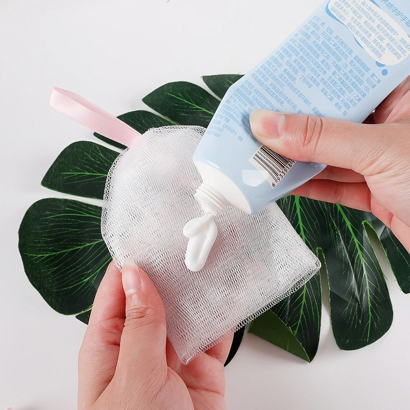 10PCS Mrežasta pjena Sredstvo za čišćenje lica Sapun Mrežaste vrećice Sredstva za pranje tijela Pjenasta mrežasta vrećica Vrećice s uzicom Mrežasta pjena Potrepštine za čišćenje kućanstva