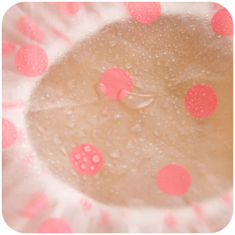 Višekratna elastična kapa za tuširanje Modna vodootporna točkasta kapa za tuširanje Šešir Bath Head Navlaka za kosu za žene Salon Tuš BathroomTool