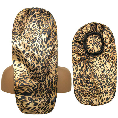 Bonet Satenske kape za tuširanje Ženske jednobojne cvjetne elastične noćne kape sa širokim obodom Šeše za kosu za dugu kosu Dodaci za metlu za kupanje