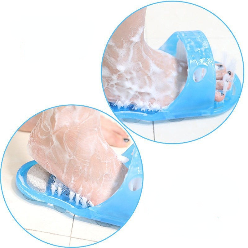 28 cm * 14 cm * 10 cm plastmasas vannas dušas suka Masāžas čības Vannas birste kājām Pumeka akmens kāju skrubera birstes