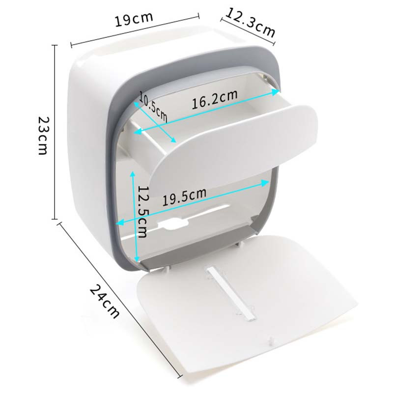 Višenamjenski držač toaletnog papira Zidni nosač Vodootporna kutija za pohranu toaletnih maramica Dvoslojna kutija za toaletne marame Kupaonski pribor