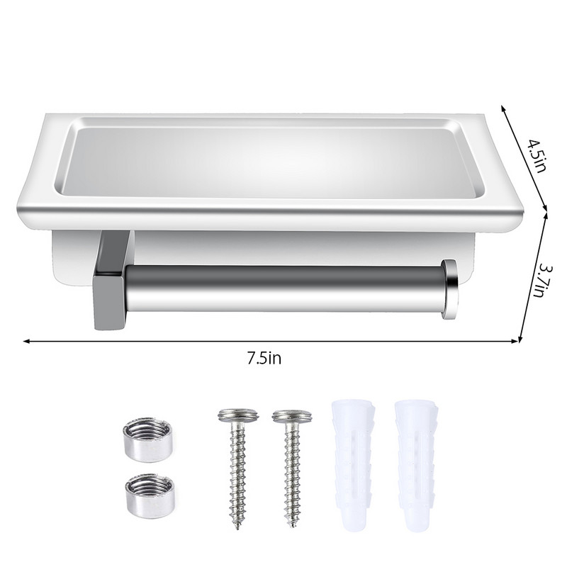Kupaonica Držač WC papira od nehrđajućeg čelika Zidni nosač WC papir Držač telefona Kutije za maramice Kuhinjski držač papirnatih ručnika
