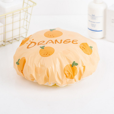 Modna vodootporna voćna kapa za kupanje u 6 boja, elastična kapa za tuširanje, navlaka za kosu za glavu za kupanje za višekratnu upotrebu za žene pribor za tuširanje