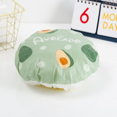 Modna vodootporna voćna kapa za kupanje u 6 boja, elastična kapa za tuširanje, navlaka za kosu za glavu za kupanje za višekratnu upotrebu za žene pribor za tuširanje