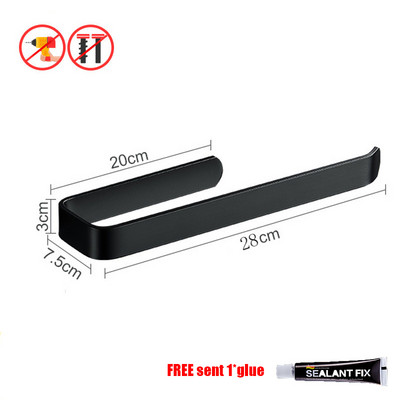 Saldu turētājs tualetes papīra turētājs statīvs dvieļu turētājs akrils pie sienas stiprināms vannas istabas plaukts virtuves rullopapīra statīvs melns pakaramais