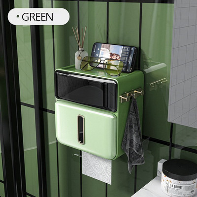 Zidni držač toaletnog papira Dvoslojna kutija za maramice Vodootporna kutija za pohranu papira Kupaonski pribor accesorios baño