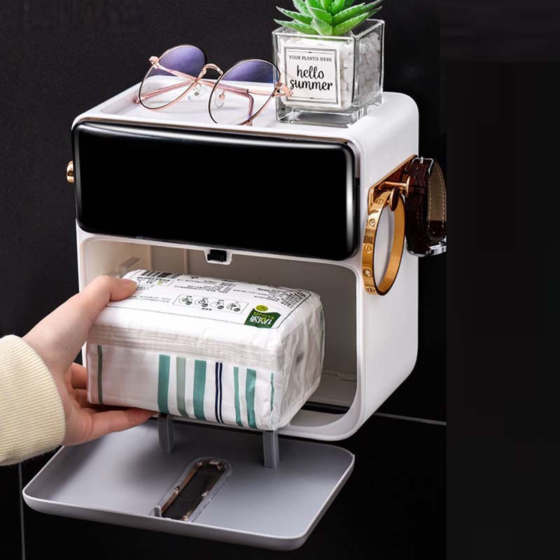 Zidni držač toaletnog papira Dvoslojna kutija za maramice Vodootporna kutija za pohranu papira Kupaonski pribor accesorios baño