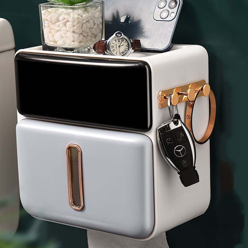 Zidni držač toaletnog papira Dvoslojna kutija za maramice Vodootporna kutija za pohranu papira Kupaonski pribor accesorios baño