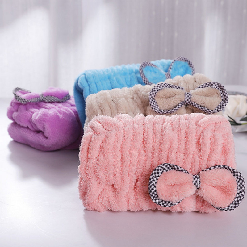 Kapa za suhu kosu od 5 boja koraljnog flisa koja upija i lako se suši. Kapa za tuširanje. Kapa za tuširanje. Kupaonica. Kapa za brisanje glave. Ženska dekoracija za saunu.