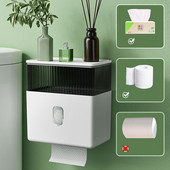 Zidni držač toaletnog papira Višenamjenska vodootporna kutija za pohranu toaletnih maramica Organizator za role papira Kupaonski pribor