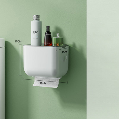 Zidni držač toaletnog papira Višenamjenska vodootporna kutija za pohranu toaletnih maramica Organizator za role papira Kupaonski pribor