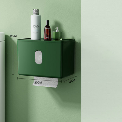 Zidni držač toaletnog papira Višenamjenska vodootporna kutija za pohranu toaletnih maramica Organizator za role papira Kupaonski pribor