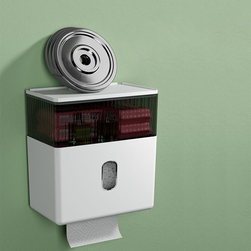 Zidni držač toaletnog papira Višenamjenska vodootporna kutija za pohranu toaletnih maramica Organizator za role papira Kupaonski pribor
