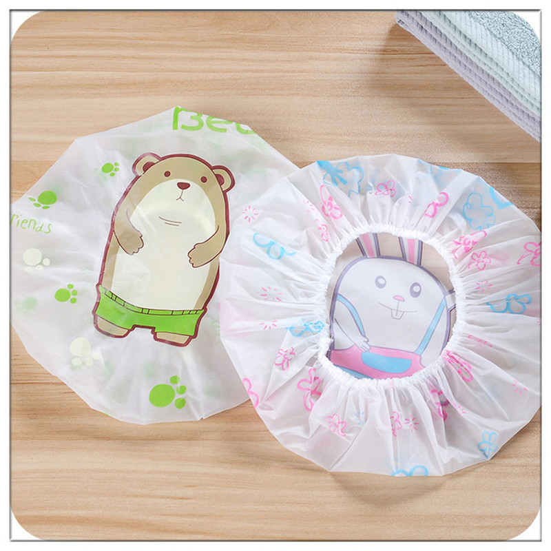 Vienreizējās lietošanas ūdensnecaurlaidīga dušas cepure EVA bieza elastīga vannas cepure vannas cepure sievietēm spa peldēšanās aksesuārs frizētava Vannas istaba