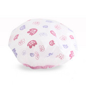 PVC dušas vāciņš Ūdensizturīgs augstas kvalitātes matu salons elastīgs sabiezināts sievietēm vannas cepure Vannas istabas produkti ar sirds loku apdrukāta peldēšanās