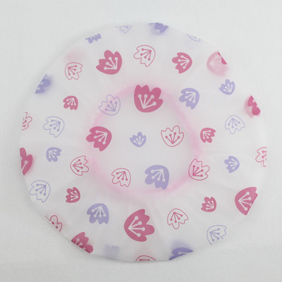 PVC dušas vāciņš Ūdensizturīgs augstas kvalitātes matu salons elastīgs sabiezināts sievietēm vannas cepure Vannas istabas produkti ar sirds loku apdrukāta peldēšanās