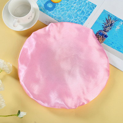 Vrhunska vodootporna satenska kapa za tuširanje u 14 boja Deblja noćna kapa Kapa za tuširanje za čišćenje doma Kemoterapija Ružičasto Plava Crna