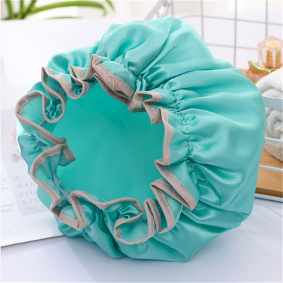 Vrhunska vodootporna satenska kapa za tuširanje u 14 boja Deblja noćna kapa Kapa za tuširanje za čišćenje doma Kemoterapija Ružičasto Plava Crna