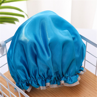 Vrhunska vodootporna satenska kapa za tuširanje u 14 boja Deblja noćna kapa Kapa za tuširanje za čišćenje doma Kemoterapija Ružičasto Plava Crna