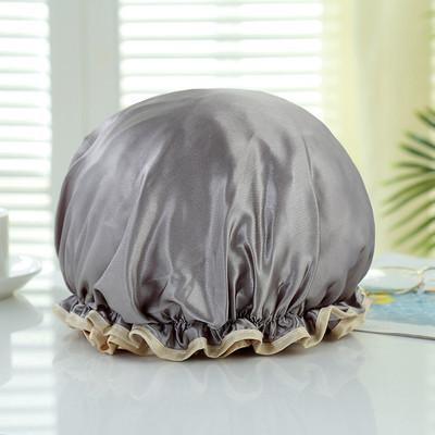 Vrhunska vodootporna satenska kapa za tuširanje u 14 boja Deblja noćna kapa Kapa za tuširanje za čišćenje doma Kemoterapija Ružičasto Plava Crna