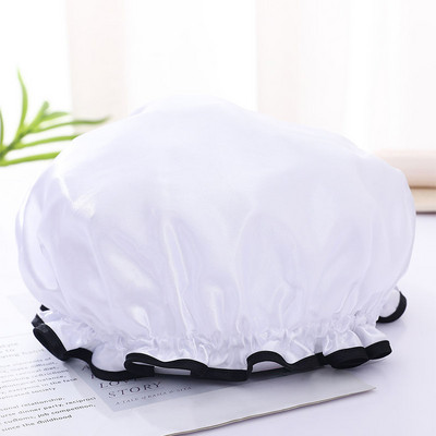 Vrhunska vodootporna satenska kapa za tuširanje u 14 boja Deblja noćna kapa Kapa za tuširanje za čišćenje doma Kemoterapija Ružičasto Plava Crna