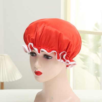 Jaunākā sieviešu modes elastīgā josla, satīna zīdaina pārsegu miega vāciņš sievietēm vīriešiem unisex matu kopšanai, pārsegs nakts vāciņš, satīna vannas vāciņš