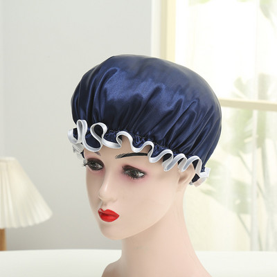 Jaunākā sieviešu modes elastīgā josla, satīna zīdaina pārsegu miega vāciņš sievietēm vīriešiem unisex matu kopšanai, pārsegs nakts vāciņš, satīna vannas vāciņš