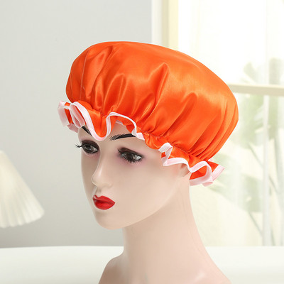 Jaunākā sieviešu modes elastīgā josla, satīna zīdaina pārsegu miega vāciņš sievietēm vīriešiem unisex matu kopšanai, pārsegs nakts vāciņš, satīna vannas vāciņš