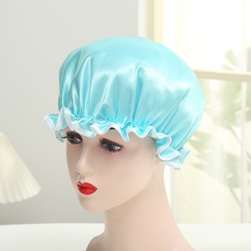 Jaunākā sieviešu modes elastīgā josla, satīna zīdaina pārsegu miega vāciņš sievietēm vīriešiem unisex matu kopšanai, pārsegs nakts vāciņš, satīna vannas vāciņš