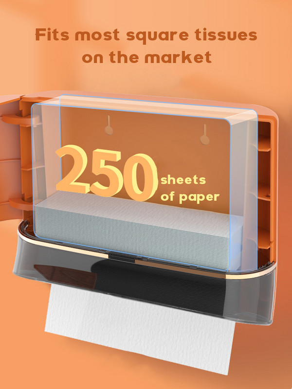 Kupaonski dozator papirnih maramica Ecoco Tissue Box bez bušenja Držač papira dozator Punch Free dozator ručnika za WC