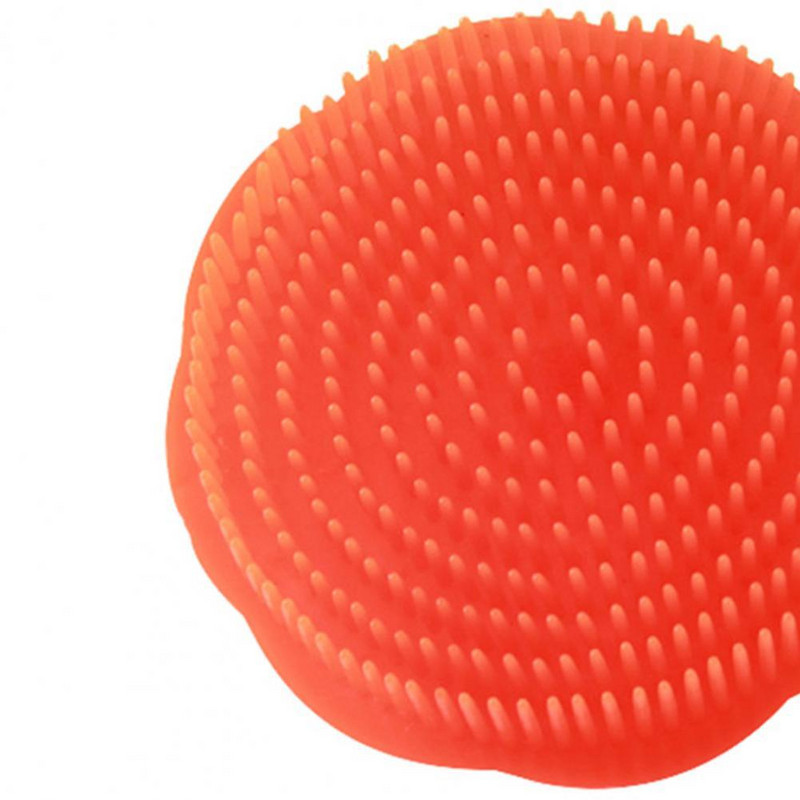 Masszázsfésű kerek fejbőr masszírozó Nem fakadó műanyag fürdő haj fejbőr fésű fürdőeszköz fej bőrsampon kefe
