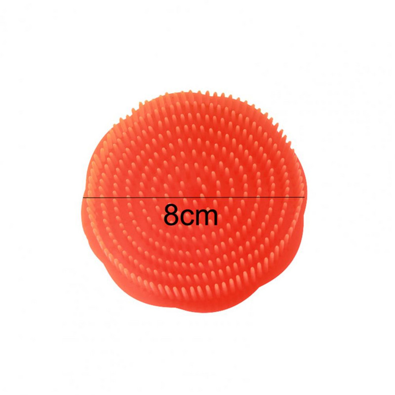 Masszázsfésű kerek fejbőr masszírozó Nem fakadó műanyag fürdő haj fejbőr fésű fürdőeszköz fej bőrsampon kefe