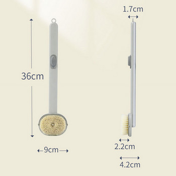 Четки за тяло за баня Дълга дръжка Течна четка за баня Гръб за тяло Гъба за баня Ексфолиращ скраб Масажор Инструменти за почистване на кожата