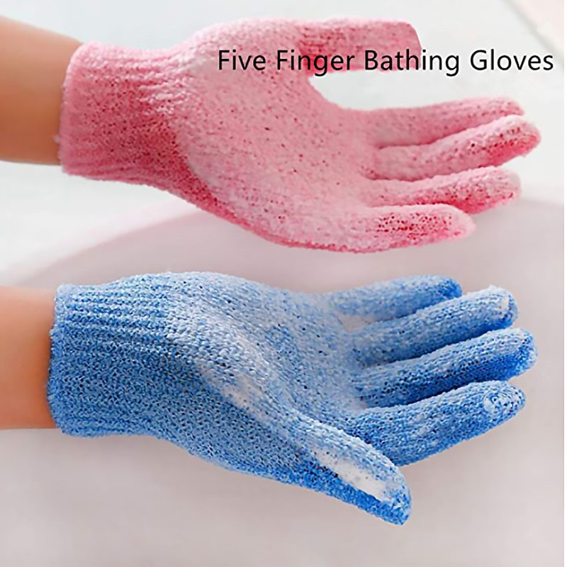 5PC Bast Wisp Piling za tijelo Bath Tuš Wisp Za tijelo Rukavice za kupanje Piling rukavica otporna na klizanje SPA pjena za pranje