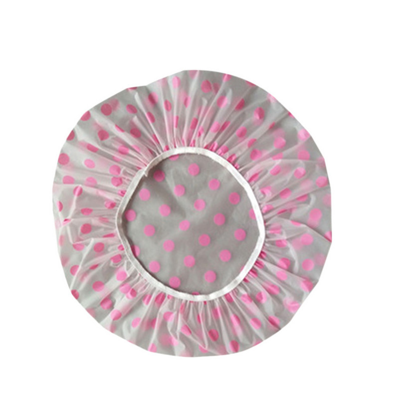 3PCS Fashion ūdensizturīgs dušas vāciņš, punktveida vannas matu pārklājums, cepure Vannas istabas produkti Plaša elastīga josla Vannas istabas dušas cepures Bezmaksas piegāde