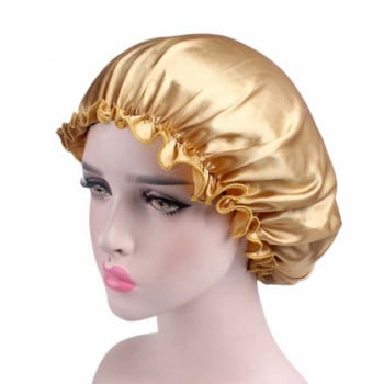 Ρύθμιση καπέλων ντους Hair Satin Bonnet for Sleeping Καπάκι ντους Μεταξωτό καπό Γυναικείο κάλυμμα κεφαλής νυχτερινής ύπνου