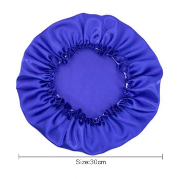 Ρύθμιση καπέλων ντους Hair Satin Bonnet for Sleeping Καπάκι ντους Μεταξωτό καπό Γυναικείο κάλυμμα κεφαλής νυχτερινής ύπνου