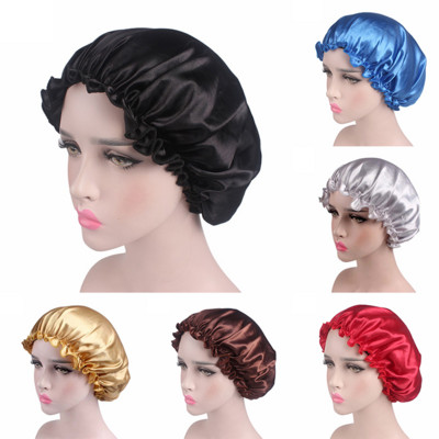 Ρύθμιση καπέλων ντους Hair Satin Bonnet for Sleeping Καπάκι ντους Μεταξωτό καπό Γυναικείο κάλυμμα κεφαλής νυχτερινής ύπνου