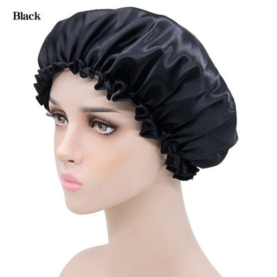 Adjust Kape za tuširanje Hair Satin Bonnet for Sleeping Tuš Cap Silk Bonnet Bonnet Femme Ženska noćna kapa za spavanje Pokrivalo za glavu