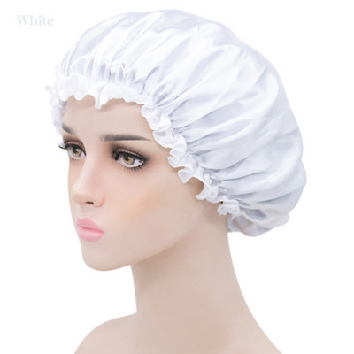 Adjust Kape za tuširanje Hair Satin Bonnet for Sleeping Tuš Cap Silk Bonnet Bonnet Femme Ženska noćna kapa za spavanje Pokrivalo za glavu